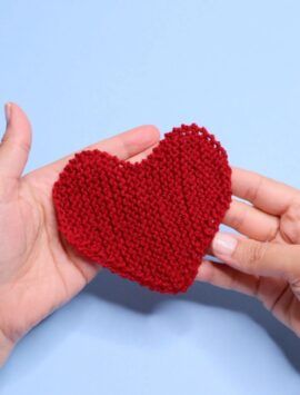 Coração em Tricot
